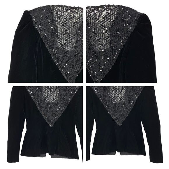 Vintage- Exquisite Rich Black Jacket- Made in the USA Union Made - Picture 9 of 14